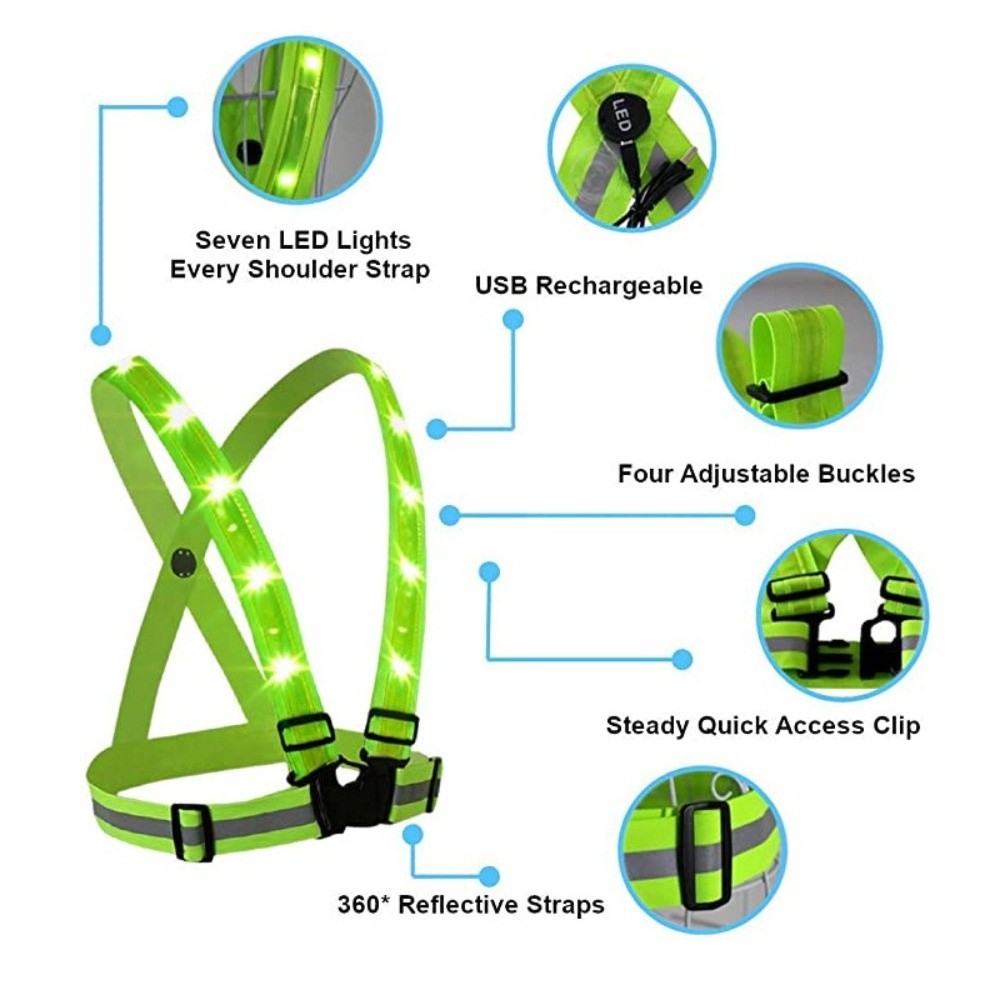 Nuovo Gilet di Sicurezza LED i - Running Gear Lights recensione e prezzo